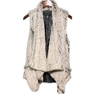 Faux‎ Fur Vest Women's Sleeveless Outerwear Open Front Cozy Winter